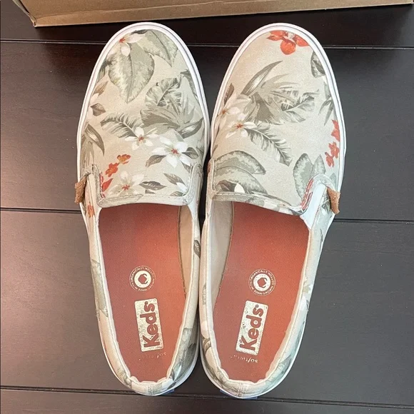 Keds Tropical Print Canvas Slip-Ons - Picture 7 of 7